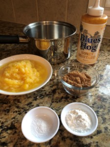 Ingredients for Pineapple Honey Mustard Sauce